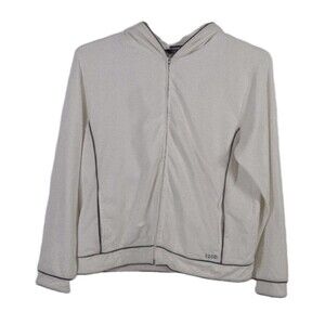IZOD Woman’s Large Stretch White Full Zip Hoodie